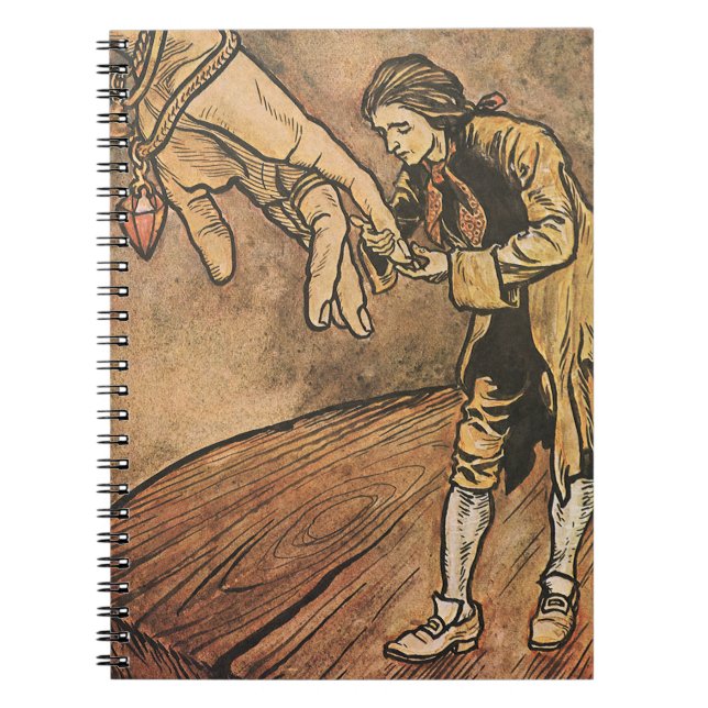 Vintage Gulliver's Travels by Arthur Rackham Notebook (Front)