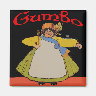 Vintage Gumbo Cook Magnet