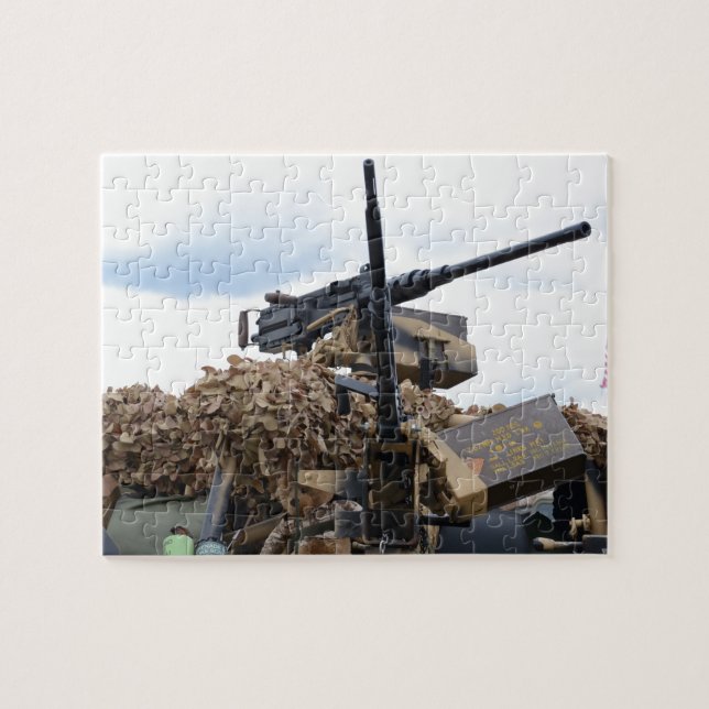 Vintage Guns On WWII Armour Jigsaw Puzzle (Horizontal)