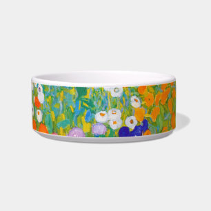 Vintage Gustav Klimt Cottage Garden Flower Art Bowl