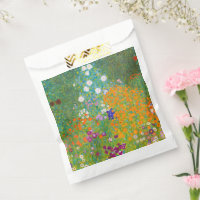 Vintage Gustav Klimt Cottage Garden Flower Art