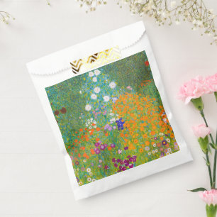 Vintage Gustav Klimt Cottage Garden Flower Art Favour Bag
