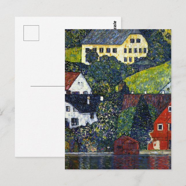 Vintage Gustav Klimt Houses Unterach Attersee Art Postcard (Front/Back)