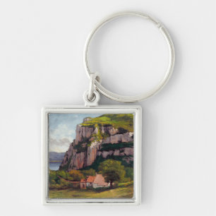 Vintage Gustave Courbet The Rock of Hautepierre   Key Ring