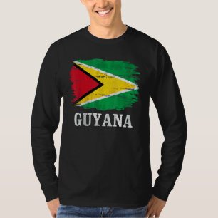 Vintage Guyana Flag For Guyanese T-Shirt