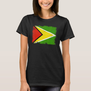 Vintage Guyana Flag Guyanese Independence Day T-Shirt