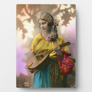 Vintage Gypsy Girl  Photo Plaque