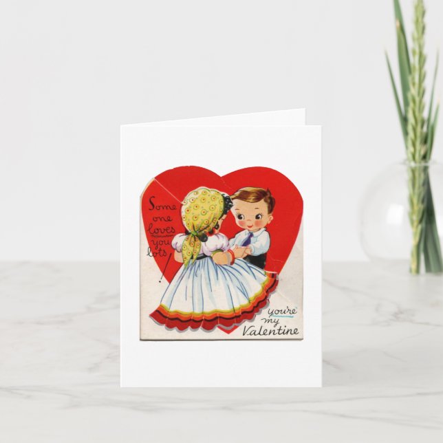 Vintage Gypsy Girl Valentine Card (Front)