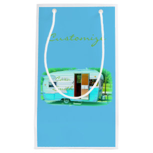 Vintage gypsy trailer Thunder_Cove On caravan Small Gift Bag