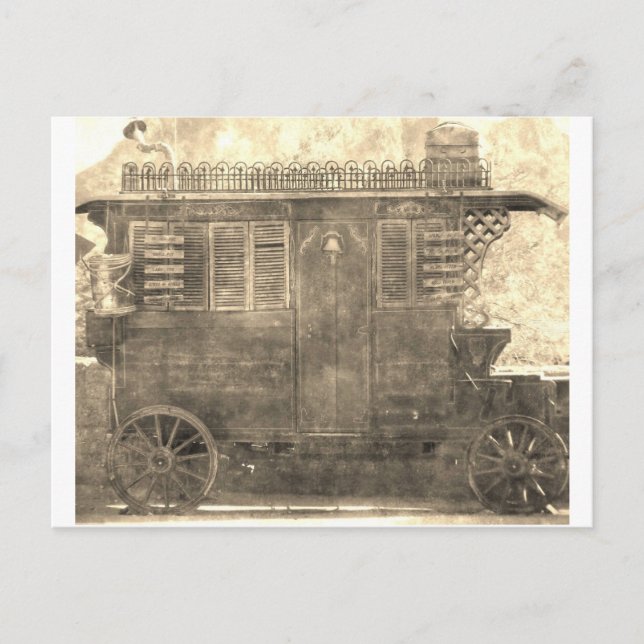 Vintage Gypsy Wagon Postcard (Front)