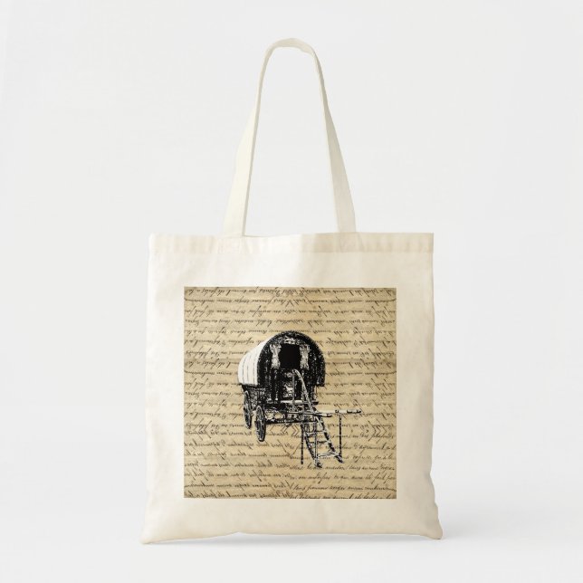 Vintage Gypsy wagon Tote Bag (Front)