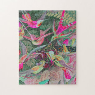 Vintage Haeckel Hummingbirds Jigsaw Puzzle