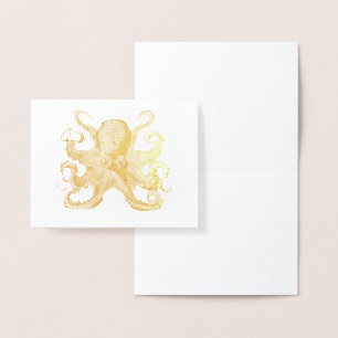 Vintage Haeckel Octopus Foil Card