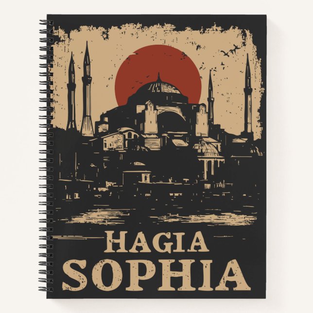 Vintage Hagia Sophia | Istanbul Landmark Art Notebook (Front)
