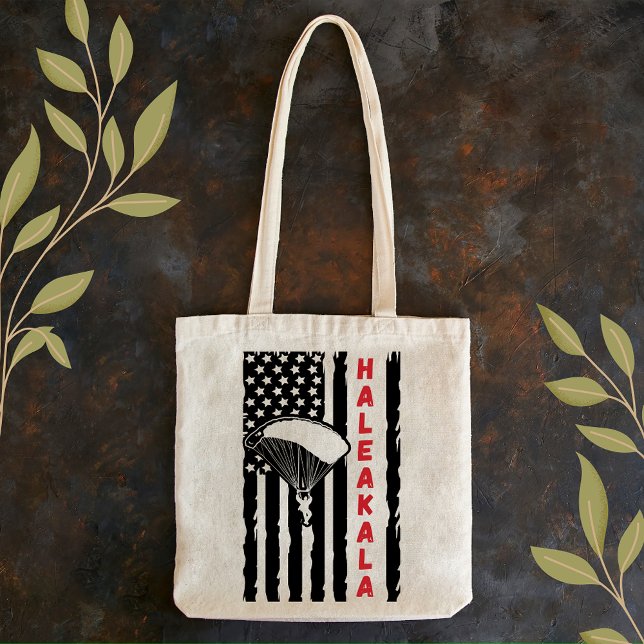 Vintage Haleakala Paragliding Skydiving Tote Bag (Creator Uploaded)