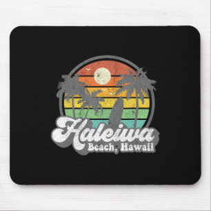 Vintage Haleiwa Beach Hawaii Surf Hawaiian Surfing Mouse Pad