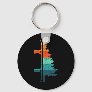 Vintage Half Pine Half Snowboard Snowboarding Extr Key Ring