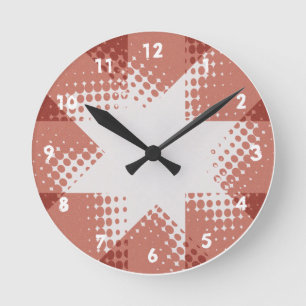 Vintage halftone star clock