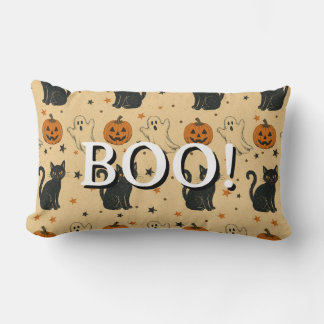Vintage Halloween All Over Print Boo Lumbar Cushion