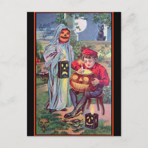 Vintage Halloween Art  Postcard