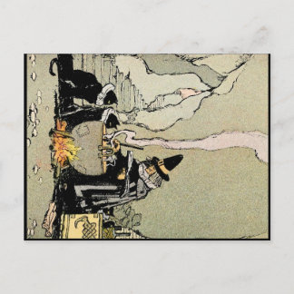 Vintage Halloween Art Postcard | Witch