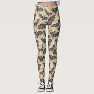 Vintage Halloween Bats Leggings