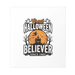 Vintage Halloween Believer Since 1966 Graphic_1 Notepad