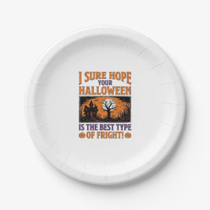 Vintage Halloween Best Type Of Fright Design_1 Paper Plate