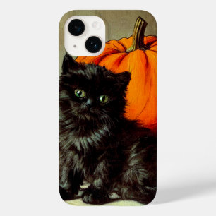 Vintage Halloween Black Cat and Pumpkins Case-Mate iPhone 14 Case