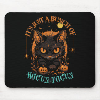 Vintage Halloween Black Cat It's Just A Bunch Of H Mouse Pad
