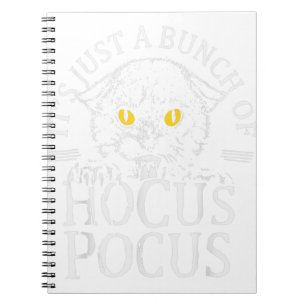 Vintage Halloween Black Cat It's Just A Bunch Of H Notebook