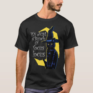 Vintage Halloween Black Cat It's Just A Bunch Of H T-Shirt