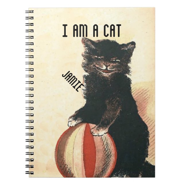 Vintage HALLOWEEN Black Cat Notebook (Front)