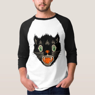 Vintage Halloween Black Cat Shirt