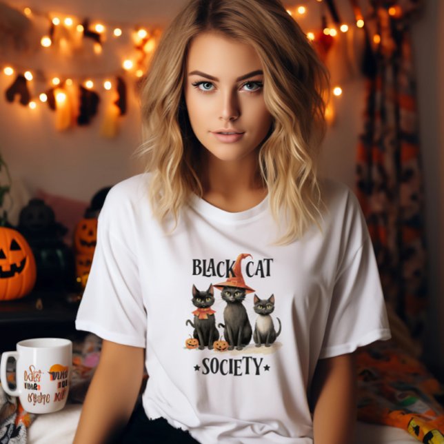 Vintage Halloween Black Cats  T-Shirt (Creator Uploaded)