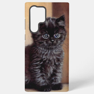 Vintage Halloween Black Kitten Illustration Samsung Galaxy Case