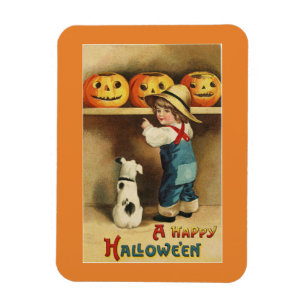 Vintage Halloween Boy Magnet