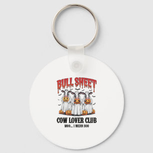 Vintage Halloween Bull Sheet Key Ring