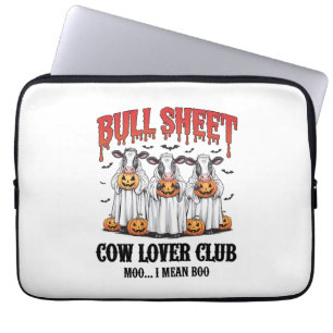Vintage Halloween Bull Sheet Laptop Sleeve