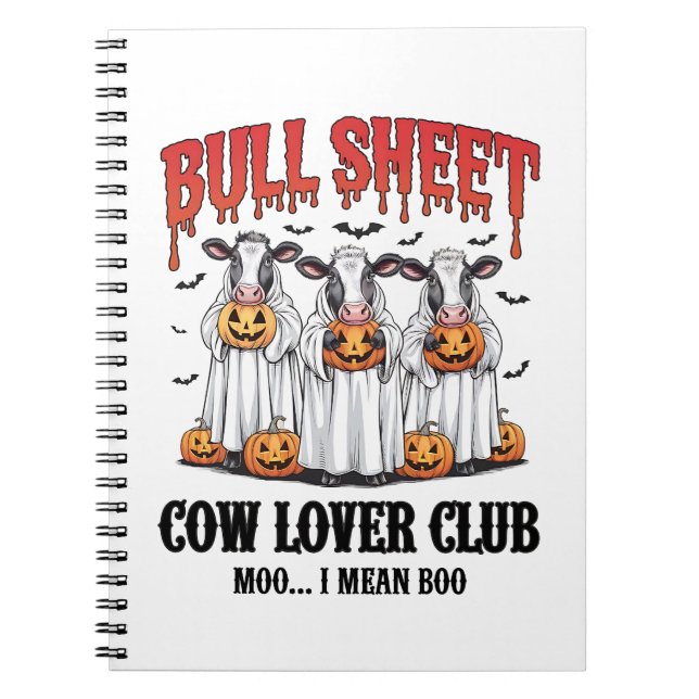 Vintage Halloween Bull Sheet Notebook (Front)