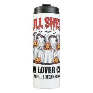 Vintage Halloween Bull Sheet Thermal Tumbler