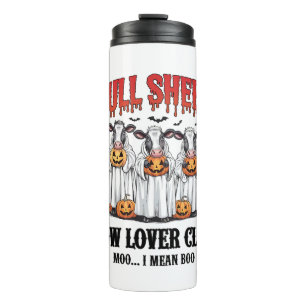 Vintage Halloween Bull Sheet Thermal Tumbler