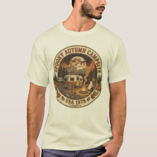 Vintage Halloween Camping Club Retro 1970s Spooky  T-Shirt