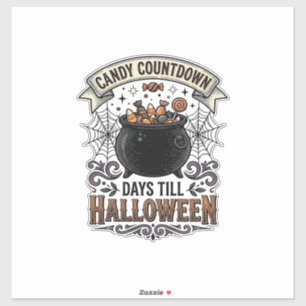Vintage Halloween Candy Countdown Shirt Design_1
