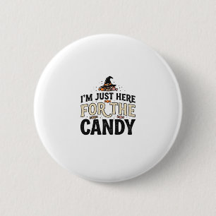 Vintage Halloween Candy Witch Hat Shirt Design_1 6 Cm Round Badge