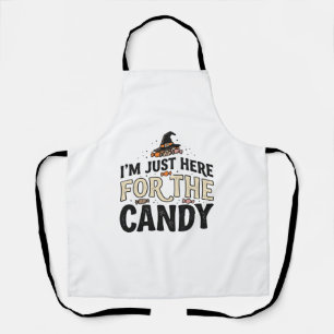Vintage Halloween Candy Witch Hat Shirt Design_1 Apron