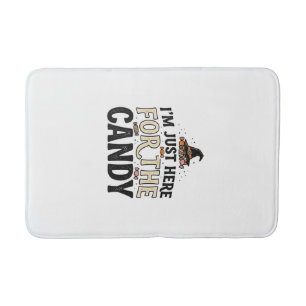 Vintage Halloween Candy Witch Hat Shirt Design_1 Bath Mat