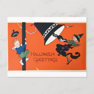 Vintage Halloween Card: A Timeless Spook Holiday Postcard