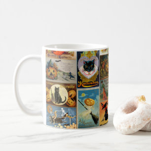Vintage Halloween Cards Collage Coffee Mug