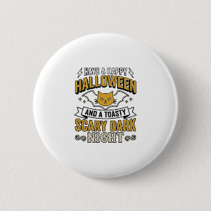 Vintage Halloween Cat Scary Dark Night Design_1 6 Cm Round Badge